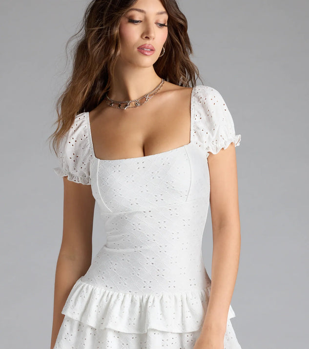 EFFINI Puff Sleeve Dress