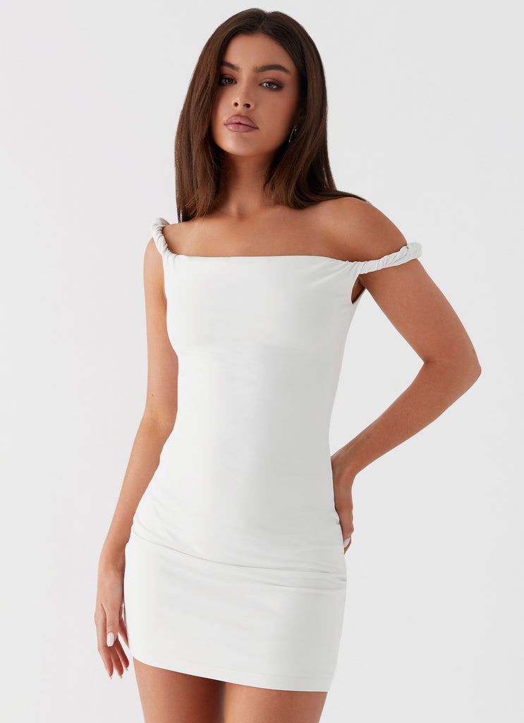 Twist Shoulder Mini Dress